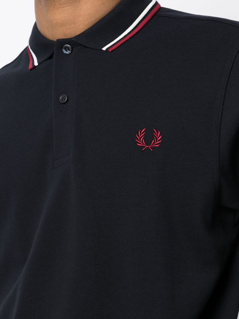 contrast-trim cotton polo shirt