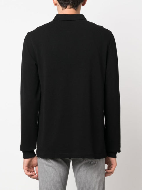 crest-motif polo shirt