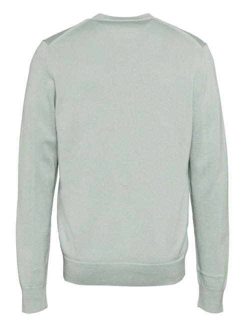 logo-embroidered wool-blend jumper