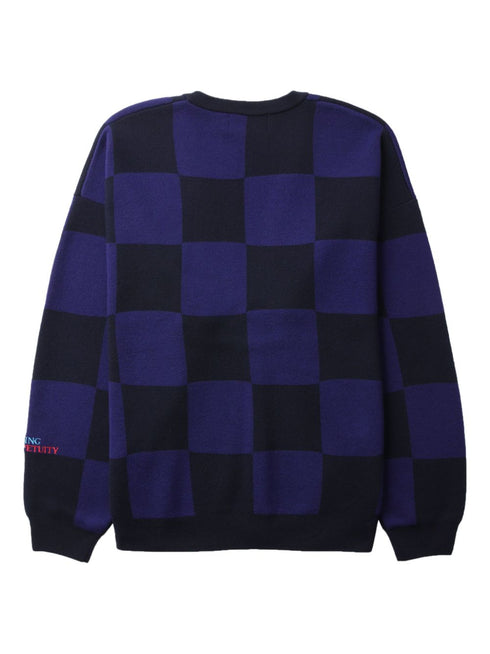 x Raf Simons logo-appliqué checkered cotton cardigan