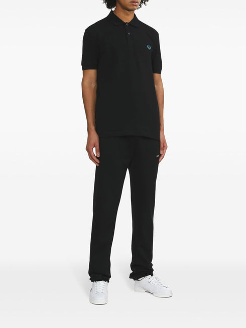 logo-embroidered cotton polo shirt