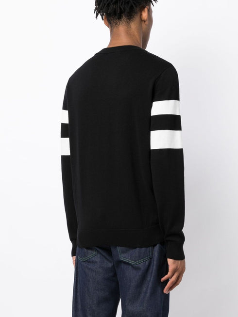 Ringer-embroidered cotton sweatshirt