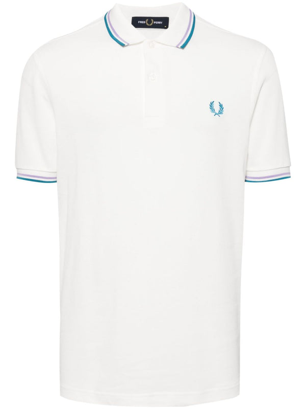 logo-embroidered cotton polo shirt