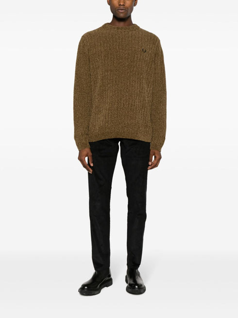 logo-embroidered crew-neck jumper