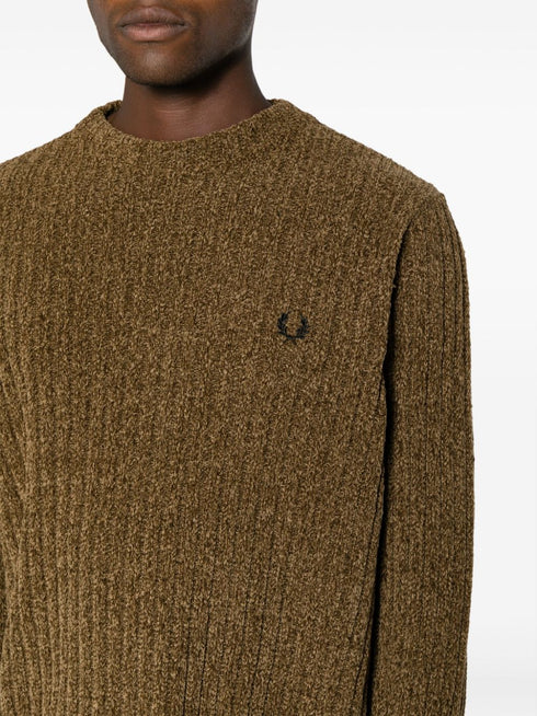 logo-embroidered crew-neck jumper