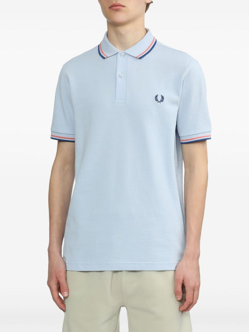 embroidered-logo cotton polo shirt