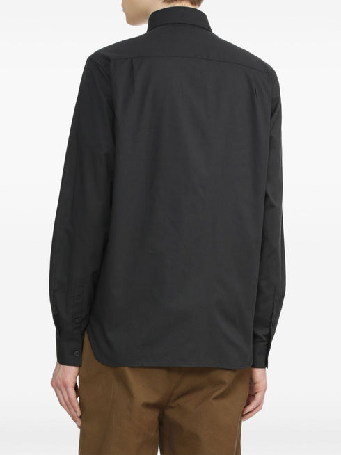 Laurel Wreath-embroidered cotton shirt