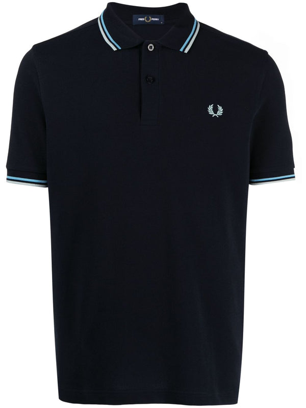 logo-embroidered cotton polo shirt