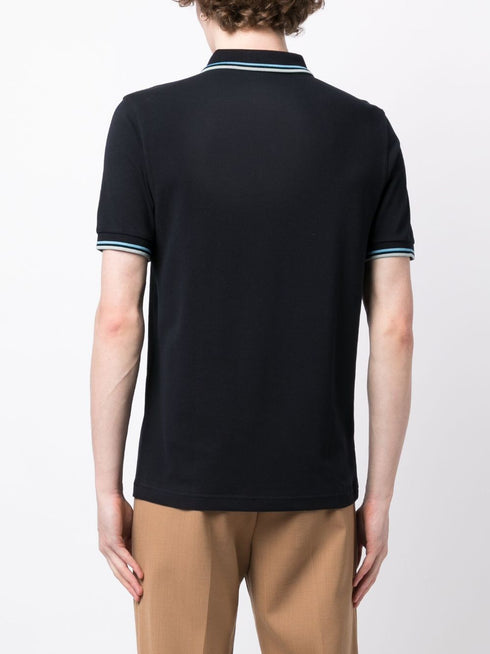 logo-embroidered cotton polo shirt