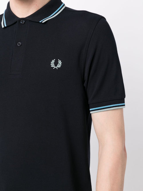 logo-embroidered cotton polo shirt
