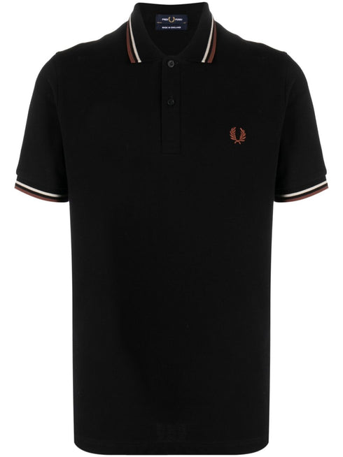 logo-embroidered cotton polo shirt