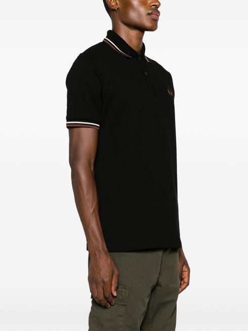 logo-embroidered cotton polo shirt