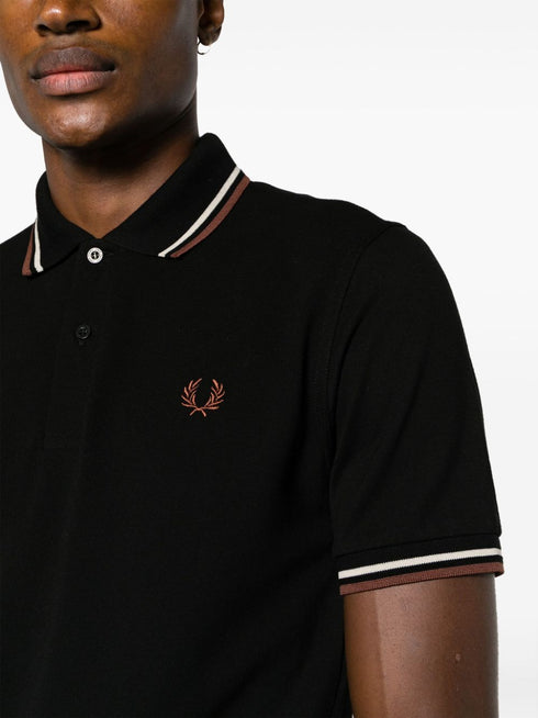 logo-embroidered cotton polo shirt