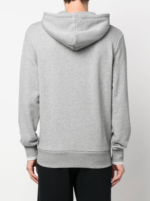 bluza z kapturem ze ściągaczem i haftowanym logo