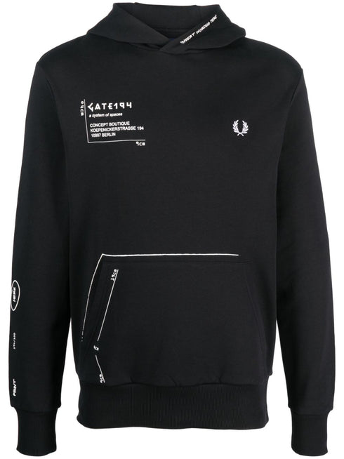 x GATE194 bluza z kapturem z nadrukiem sygnowanym