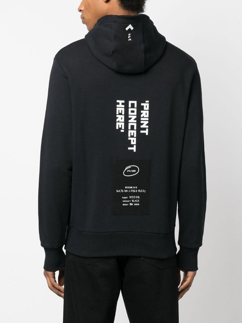 x GATE194 bluza z kapturem z nadrukiem sygnowanym