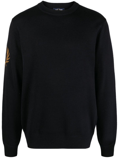 logo-embroidered crew-neck jumper