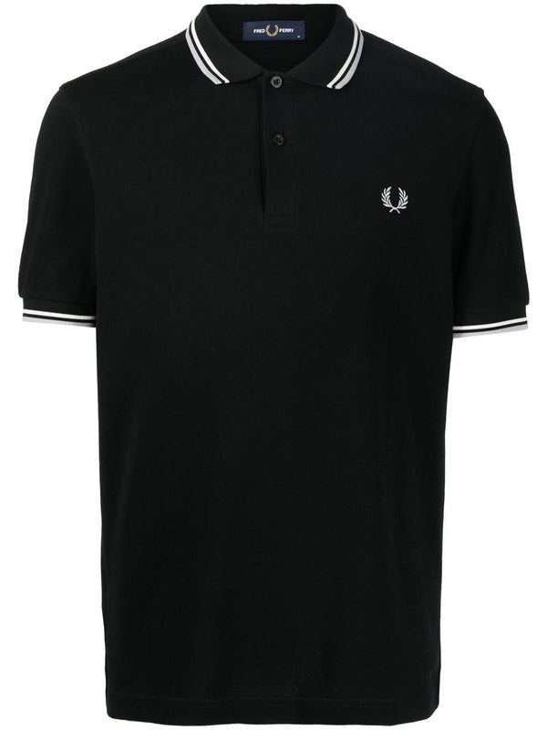embroidered-logo short-sleeved polo shirt
