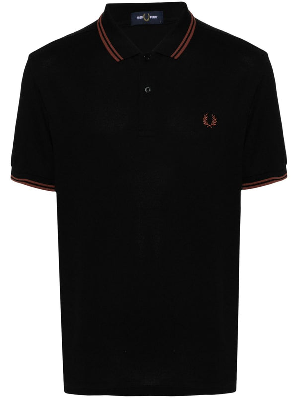 logo-embroidered cotton polo shirt