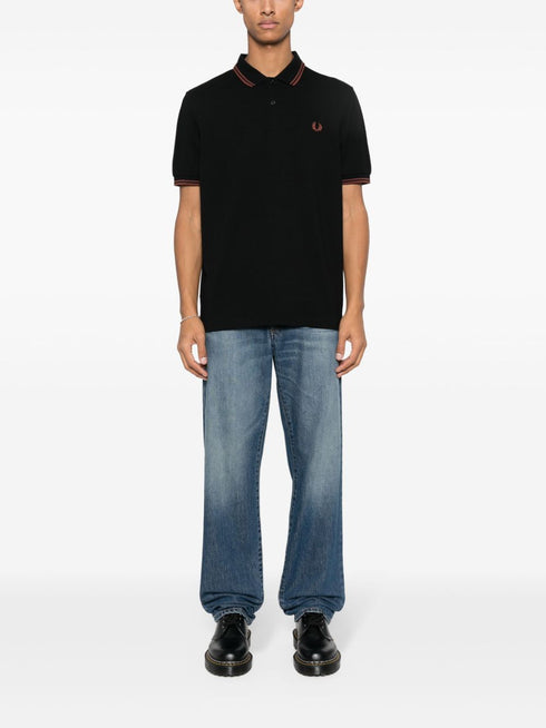 logo-embroidered cotton polo shirt