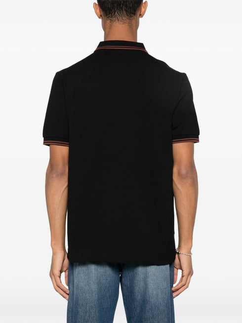 logo-embroidered cotton polo shirt