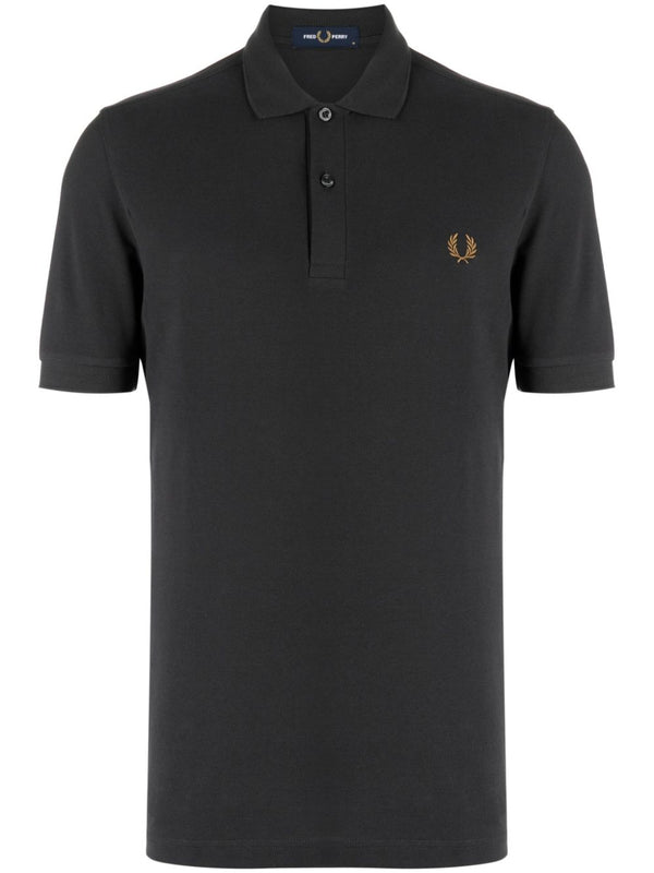 Laurel Wreath-embroidered cotton polo shirt