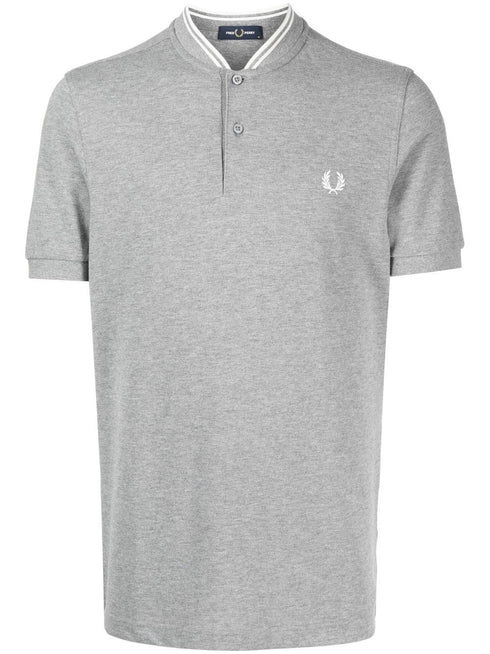 baseball-collar polo shirt