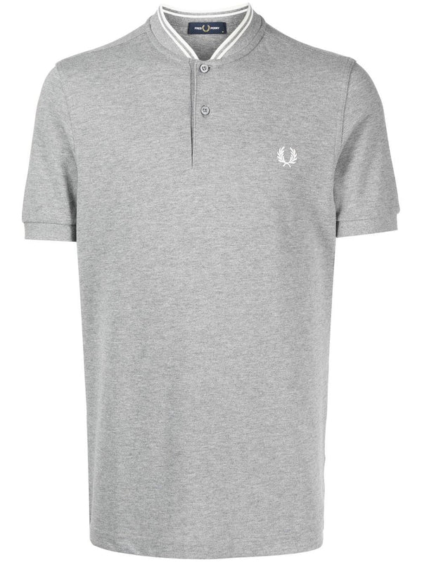 baseball-collar polo shirt