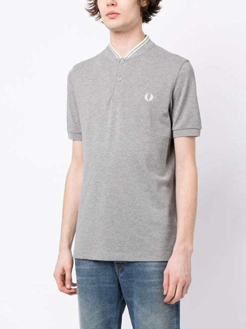 baseball-collar polo shirt