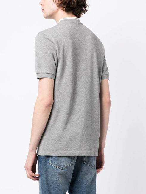 baseball-collar polo shirt