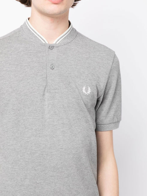 baseball-collar polo shirt
