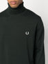 logo-embroidered roll-neck jumper