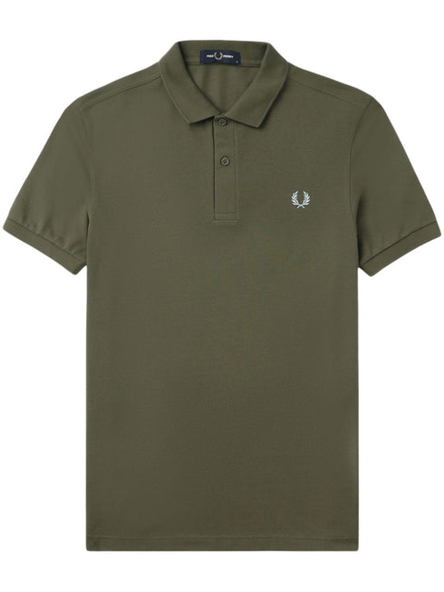 logo-embroidered cotton polo shirt