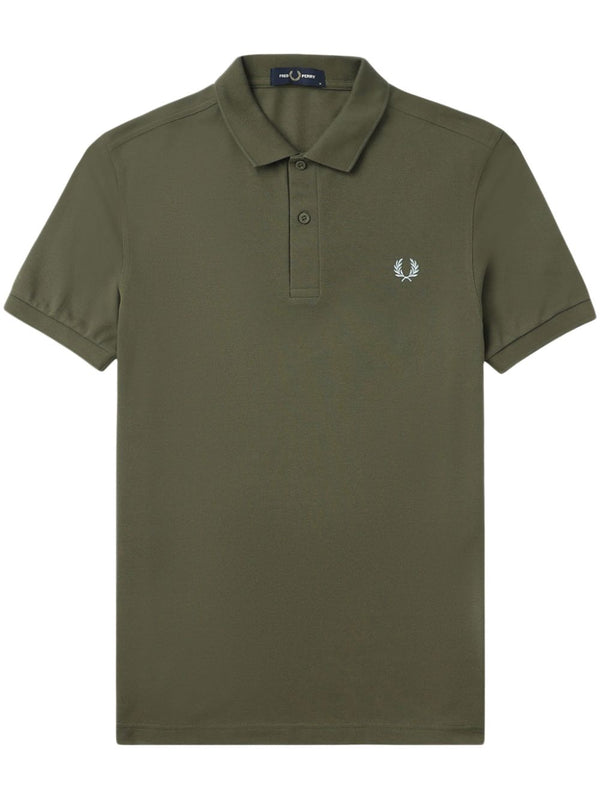 logo-embroidered cotton polo shirt