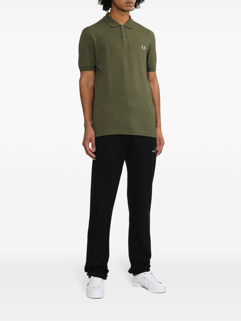 logo-embroidered cotton polo shirt