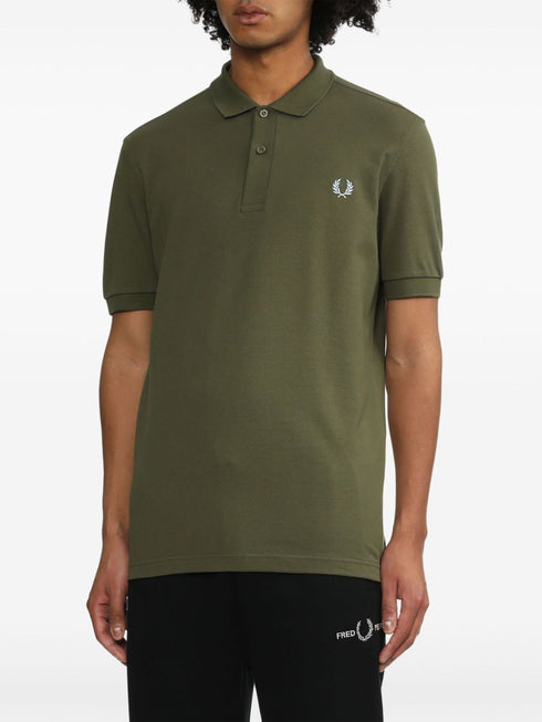 logo-embroidered cotton polo shirt