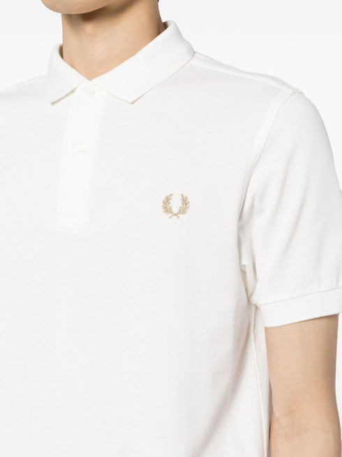 Laurel Wreath-embroidered cotton polo shirt