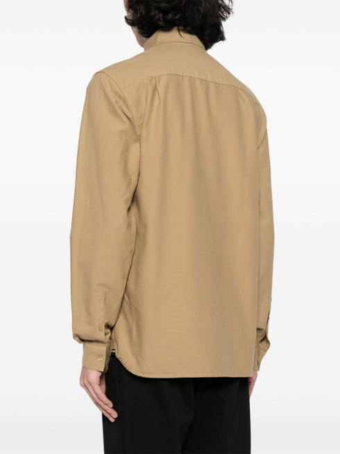 logo-embroidered cotton shirt