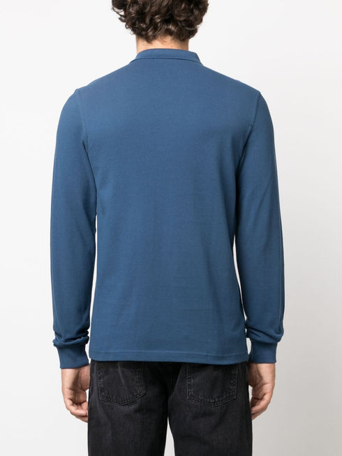 logo-embroidered cotton polo shirt