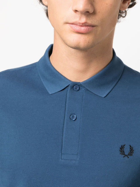 logo-embroidered cotton polo shirt