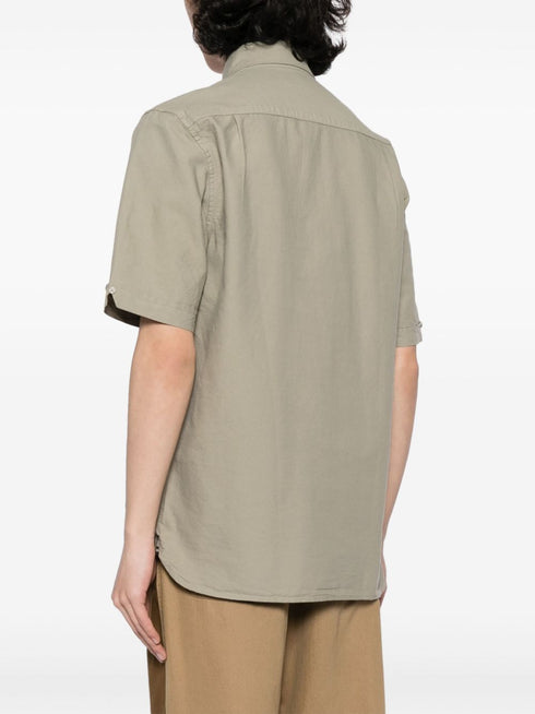 logo-embroidered cotton shirt