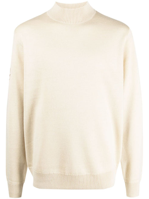 mock-neck wool-blend jumper