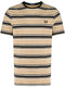 bawełniana koszulka w paski z haftowanym logo