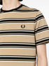 bawełniana koszulka w paski z haftowanym logo