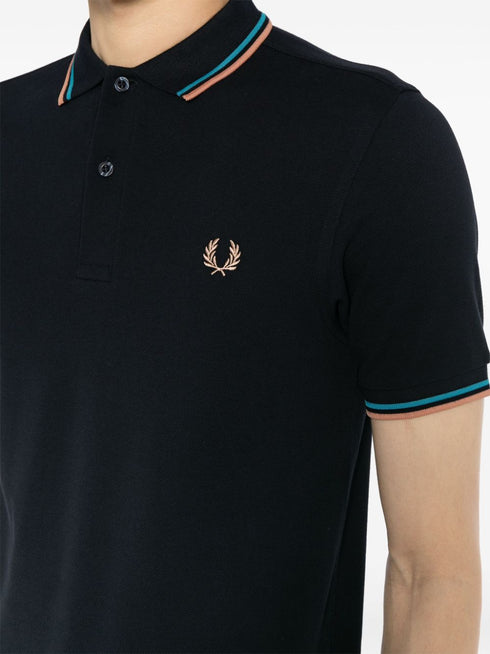 Laurel Wreath-embroidered cotton polo shirt