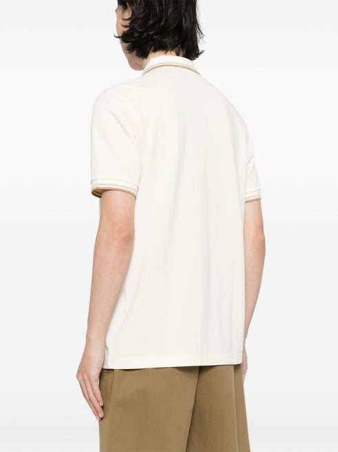 logo-embroidered cotton polo shirt