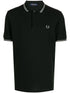 contrast-trim cotton polo shirt