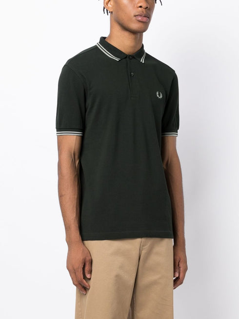 contrast-trim cotton polo shirt