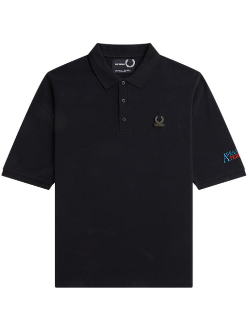 logo-embroidered cotton polo shirt
