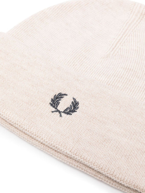 embroidered-logo beanie hat